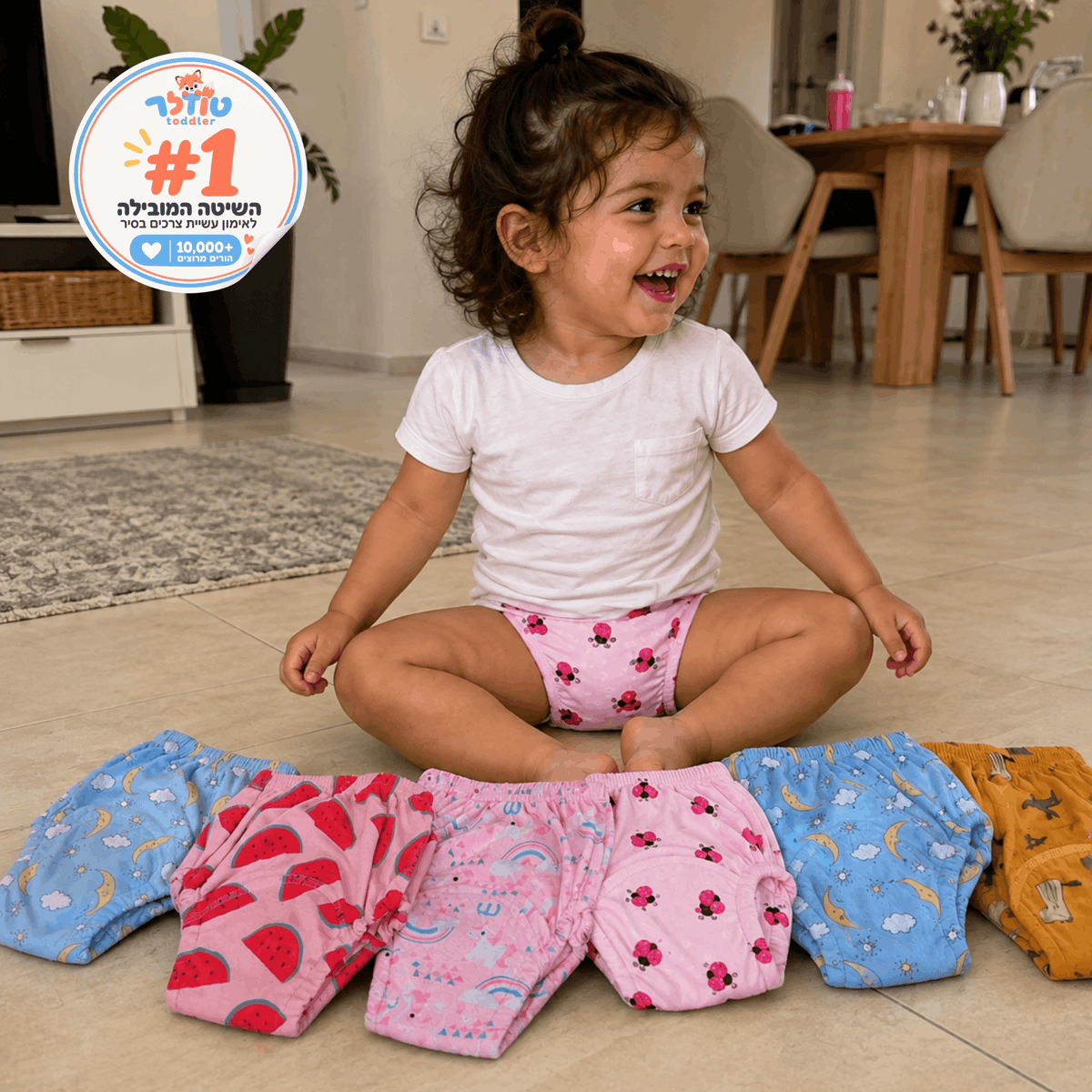 ערכת הגמילה של טודלר — תחתוני אימון לגמילה מחיתולים